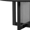 Homeroots 60" Black Solid Wood and Rattan Cross Leg Base Round Top Dining Table 712200 - alternate 5