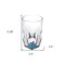 Homeroots Set of Four Clear and Rainbow Geometric Acrylic Highball Glasses 521173 - alternate 9