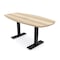 Skutchi Designs 6 Person Conference Table With Power Unit | 6' Boat Table | Harmony Series HAR-BOT-36X72-T.BK-K525-NA - alternate 1