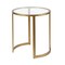 Homeroots 22" Brass And Clear Glass And Steel Round End Table 543844 - alternate 9
