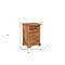 Homeroots 30" Natural Solid Wood Three Drawers Filing Cabinet 565281 - alternate 17