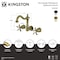 Kingston Brass Double-Handle Wall Mount Bathroom Faucet, Antique Brass KS1253NX - alternate 2