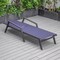 Leisuremod Marlin Patio Chaise Lounge Chair with Armrests in Black Aluminum Frame, Navy Blue MLABL-77NBU - alternate 10