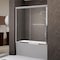 Fab Glass And Mirror Bypass Sliding Glass Tub Shower Door Sorrento Lux Series Adjustable 56in-60in Width 62in Height SHSOL60X62BN - alternate 8