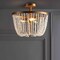 Jonathan Y Georgian 15" Stone/Metal LED Flush Mount, Antique Gold / White JYL9021A - alternate 8