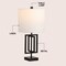 Jonathan Y Anya 20.25" Organic Modern Geometric Interlocking Rectangular Metal LED Table Lamp w/Marble Base, Bla JYL1039B - alternate 9