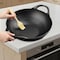 Bakkenmaster Bakken 14 in Pre-Seasoned Cast Iron Wok with Wooden Lid, Flat Bottom, Oven & Stove Safe BAKCASTWOK - alternate 10
