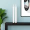 Homeroots Set of Two White Flameless Taper Candles, 2PK 633829 - alternate 5