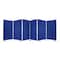 Homeroots 71" Blue Iron Folding Six Panel Screen Room Divider 370384 - alternate 5