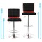Elama 2 Piece Adjustable Faux Leather Two Toned Bar Stool in Black and Red ELM-744-BLK-RED - alternate 10