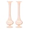 Homeroots Set of Two 11" Pink Glass Trumpet Table Vases, 2PK 632605 - alternate 1