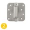 Global Door Controls 4 in. x 4 in. Satin Nickel Spring Full Mortise 5/8 in. Radius Door Hinge with Fixed Pin - Pack of 2 CPS4040-5/8-US15-M - alternate 1