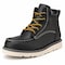 Handpoint Mens 6 in Soft Toe Work Boots-Water Resistant Black Leather Safety Boots, EH Rated, 7.5 HVB304-D-7.5 - alternate 1