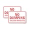Signmission No Dumping Violators Prosecuted, 18'' X 24'' 2 Signs, Heavy Gauge Aluminum, 2PK A-1824-2PACK-25090 - alternate 1