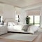 Martha Stewart Britta Queen Upholstered Platform Bed w/Rounded Headboard, Piped Detailing/Cushioned Sdrails, Beige TW-3WDB01B-Q-BG-MS - alternate 1