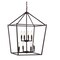 Jonathan Y Pagoda 20" 8-Light Classic Traditional Metal Cage Lantern LED Pendant, Oil Rubbed Bronze JYL7438A - alternate 1