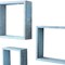 Homeroots Set Of 3 Square Robins Egg Blue Reclaimed Wood Open Box Shelve, 3PK 380351 - alternate 4