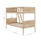 Flash Furniture Dallas Bunk Bed Twin Over Twin, Convertible Slatted Solid Wood Bunk Bed Frame w/Ladder, Natural MG-0900-31-TTB-NAT-GG - alternate 10