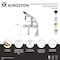 Kingston Brass 7" Center Deck-Mount Clawfoot Tub Faucet with Hand Shower, Polished Chrome AE6401RX - alternate 2