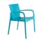 Homeroots Set of Two Blue Heavy Duty Plastic Outdoor Stacking Dining Chairs, 2PK 565194 - alternate 8