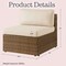 Alaterre Furniture Alaterre Montara Armless Outdoor Wicker Chair with Cream Cushions Tan Patio Furniture 80-OUTD-MONTARA-AL - alternate 6