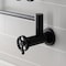 Kingston Brass Wall Mount Pot Filler Faucet with Knurled Handle, Matte Black KS4100RKZ - alternate 6