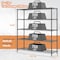 Factory 2U Wire Shelving Unit, 18inD x 41inW x 72inH, 5 Shelves, Commercial Duty, 800 lbs Per Shelf, Black 803978 - alternate 7