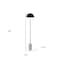 Homeroots 65" Gold and White Floor Lamp With Black Dome Shade 530713 - alternate 7