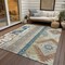 Homeroots 5' X 8' Ivory Blue And Brown Aztec Washable Indoor Outdoor Area Rug 598467 - alternate 9