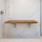 Homeroots 16" X 28" Brown Teak Wall Mount Rectangular Shower Bench 549374 - alternate 3