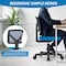 Simple Deluxe Armless Small Home Office Desk Chair, Ergonomic Low Back Computer Chair, Adjustable Rolling Swivel 3A88FNCHAIRC2077BU01 - alternate 8