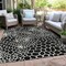 Homeroots 8' X 10' Black And Ivory Geometric Washable Indoor Outdoor Area Rug 595058 - alternate 9