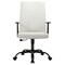 Leisuremod Evander Office Chair in Upholstered Leather & Iron Frame, Adjustable Height, Swivel & Tilt, White EO19WL - alternate 6
