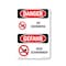 Signmission Safety Sign, OSHA Danger, 18" Height, Rigid Plastic, No Swimming Bilingual, P-1218-VG-1709 OS-DS-P-1218-VG-1709 - alternate 1