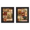 Homeroots Set Of Two Lodge Collage Black Framed Print Wall Art, 2PK 405677 - alternate 1