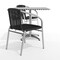 Flash Furniture Square Table Set, Aluminum, Plastic, Rattan, Stainless Steel, Grey TLH-ALUM-32SQ-020BKCHR2-GG - alternate 13