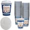 Ecoquality 12oz Insulated Paper Hot Cups With White Dome Lids New York Greek Design Cups, 500PK EQ12OZANGPCWDL-500 - alternate 1