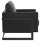 Leisuremod Lincoln Leather Accent Armchair with Black Frame, Black LAB31BL-L - alternate 6