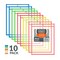 C-Line Products 9" x 12" Assorted Stitched Neon Shop Ticket Holders, 10/BX 43920 - alternate 1