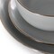 Gibson Home Rockaway 16 Piece Stoneware Gold Rimmed Dinnerware Set in Grey 127317.16R - alternate 8