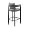 Armen Living Menorca Outdoor Patio Bar Stool in Aluminum with Gray Cushions LCMQBAGR30 - alternate 8