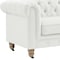 Homeroots 92" Cream Linen Chesterfield Wood Sofa 543988 - alternate 1