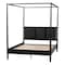 Baxton Studio Marisela Canopy Bed with Synthetic Rattan Headboard, Queen 260-14378-ZORO - alternate 9