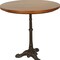 Homeroots 30" Chestnut And Black Rounded Solid Wood And Iron Pedestal Base Dining Table 517761 - alternate 5