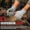 Bison Life Latex Crinkle Coated Work Gloves, Ultra Stretch Grip Gloves for Utility, Grey, 120 Pairs, 120PK BLZ-ESRG-18GY-A - alternate 9