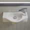 Alfi Brand ALFI brand ABC114 White 18" Small Wall Mounted Ceramic Sink with Faucet Hole ABC114 - alternate 8