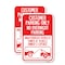 Signmission Customer Parking Only No Overnight Parking Unauthorized, 18'' X 24'', Heavy Gauge Aluminum, 2PK A-1824-2PACK-24206 - alternate 1