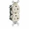 Leviton Straight Blade Receptacle, 5-20R, 20 A, 125V AC, Flush Mount, Self-Grounded M5362-ST - alternate 1