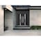 Vdomdoors Steel Double Doors Deux 1755 Black Enamel Stainless Inserts Single Modern Painted-W72xH80 DEUX1755DEXD-BLK-W72 x H80-LH - alternate 6