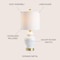 Jonathan Y Perry 20" Ceramic/Metal LED Table Lamp, White/Brass Gold JYL1035A - alternate 11